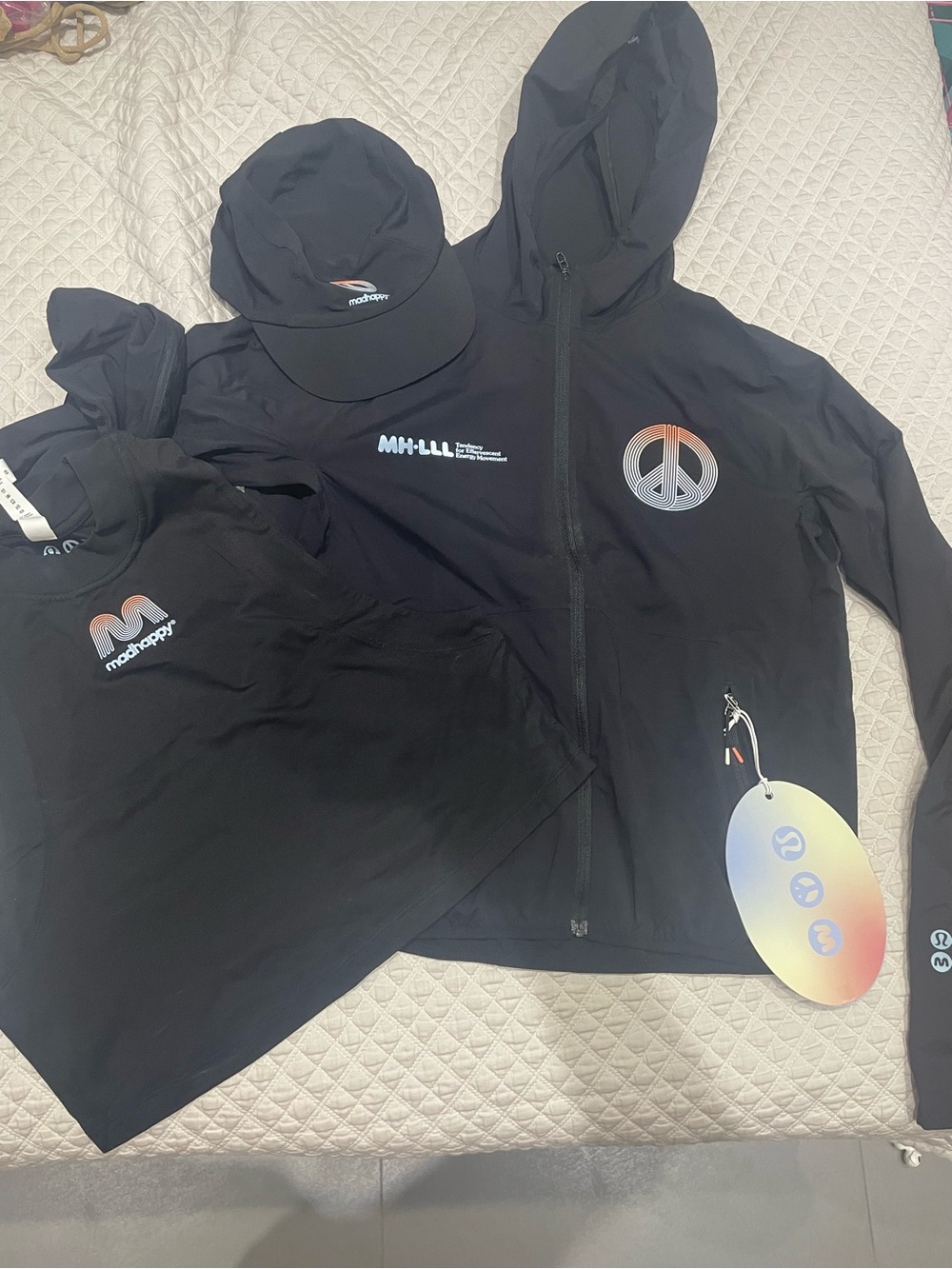 Madhappy X Lululemon collaboration wind breaker, tank & hat